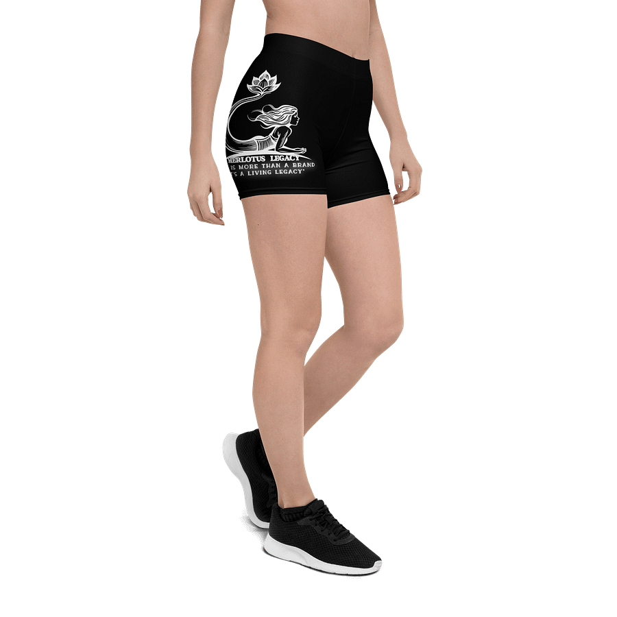 Bike Shorts – Black with White Emblem 🚴🏾‍♀️ Move with purpose. Stretch in your power. product image (7)