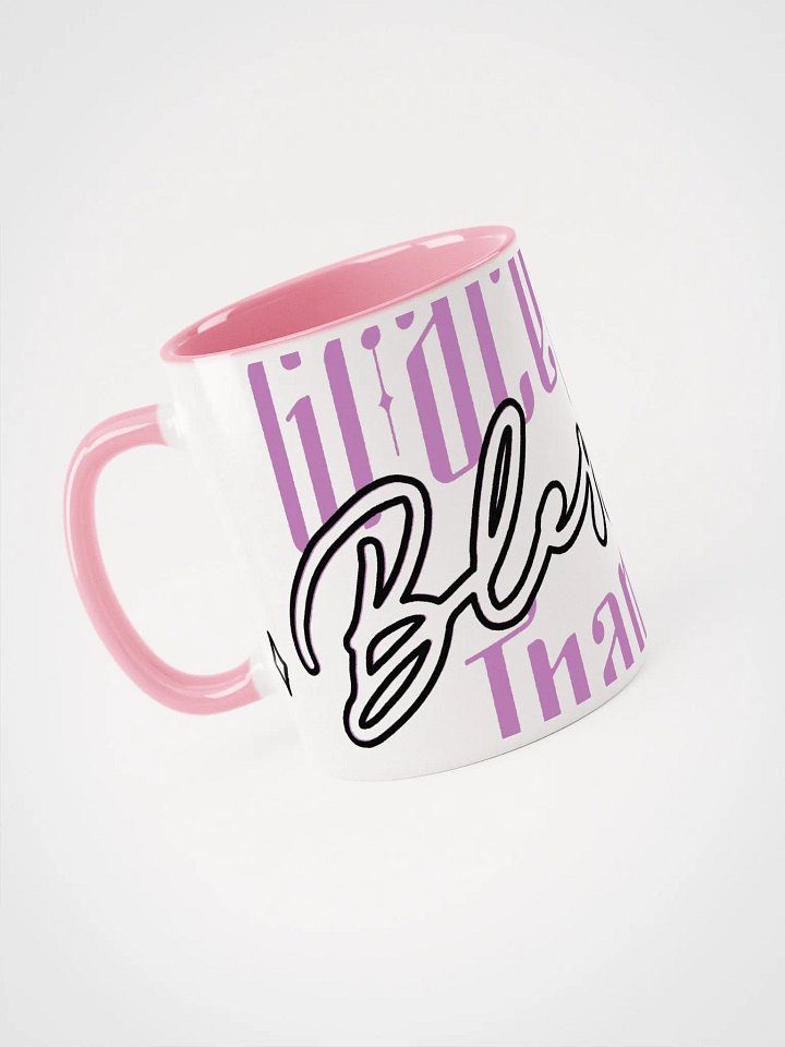 Grateful, Blessed, Thankful (Ceramic Mug with Color Inside) product image (1)