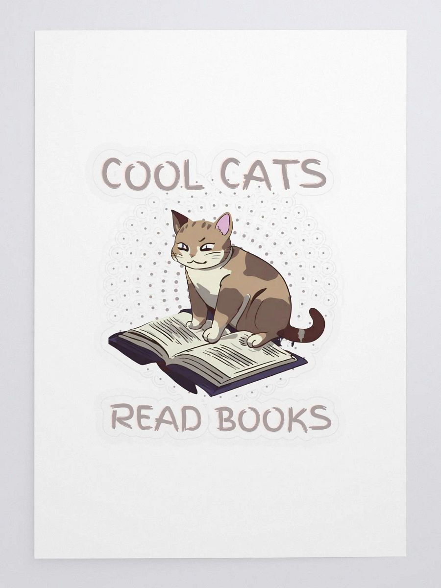 Cool Cats Read Books Die Cut Sticker product image (3)