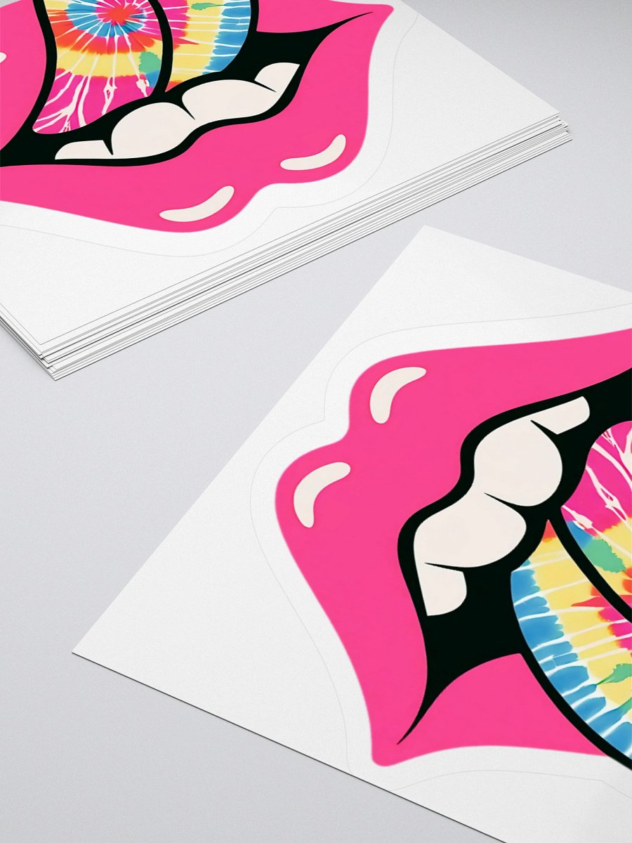 Tie-Dye Tongue Kiss Cut Stickers product image (12)