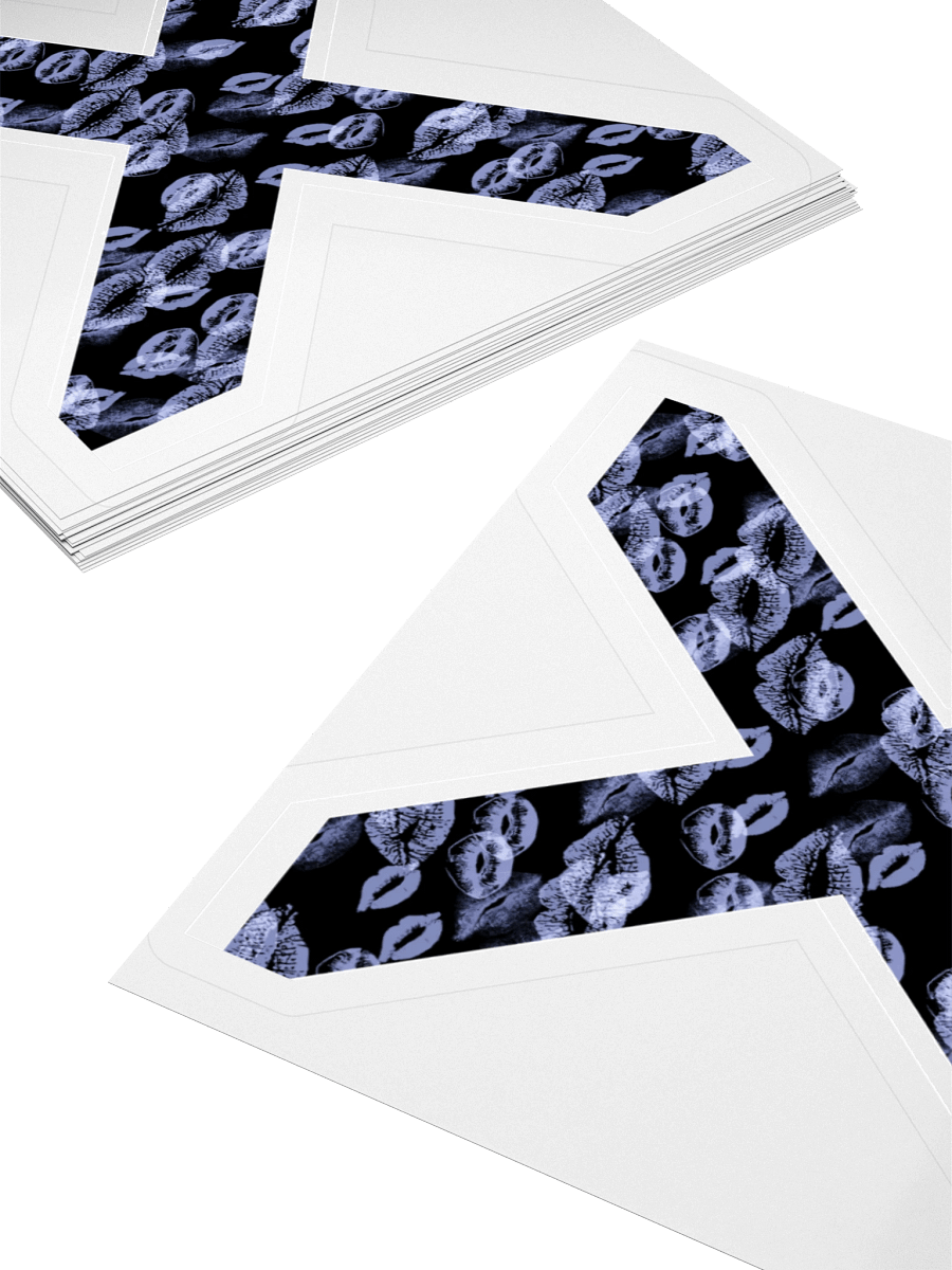 Black X Light Blue Lipstick Kisses | Kiss-cut Sticker product image (4)