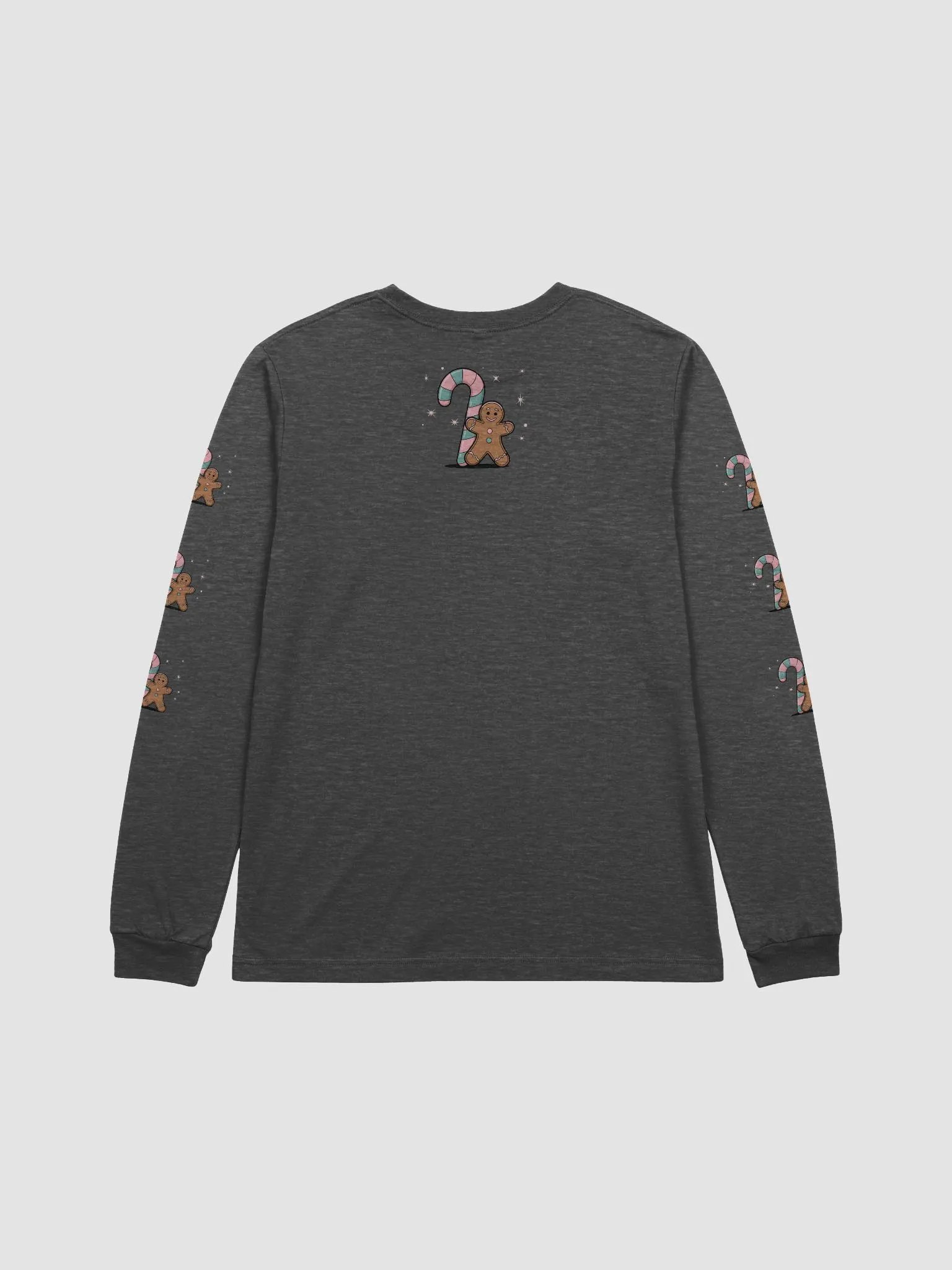 Festive Candy Cane and Gingerbread Man Long Sleeve Tee product image (11)