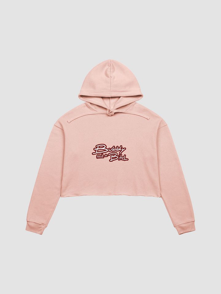 Bubbly and a B*tch (lined design, #6D1616) fleece cropped hoodie product image (10)