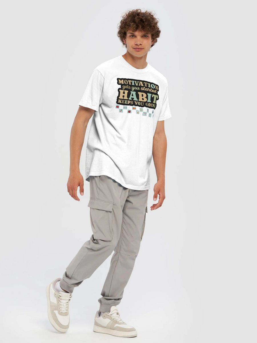 Motivation gets you started, habits gets you going unisex comfort tee product image (6)