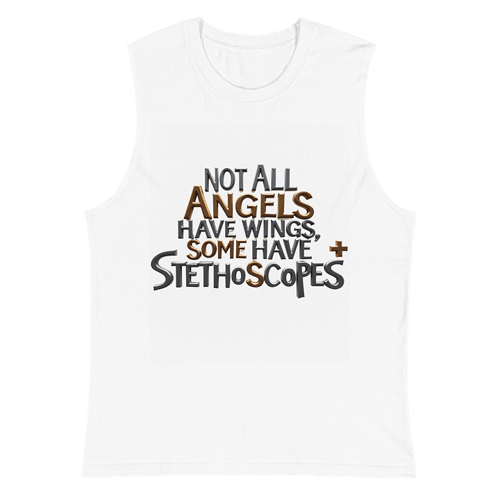Stethoscope, Angel wings, medical Muscle Tank product image (2)