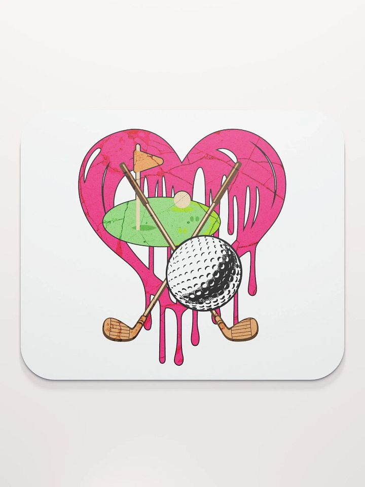 Heart Golf Ball Lover Mouse Pad product image (2)