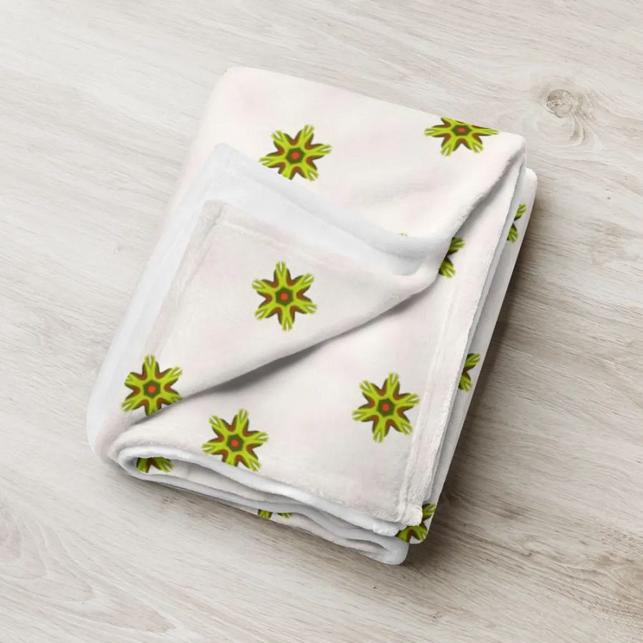 Star Flower Seamless Patterned Throw Blanket product image (8)