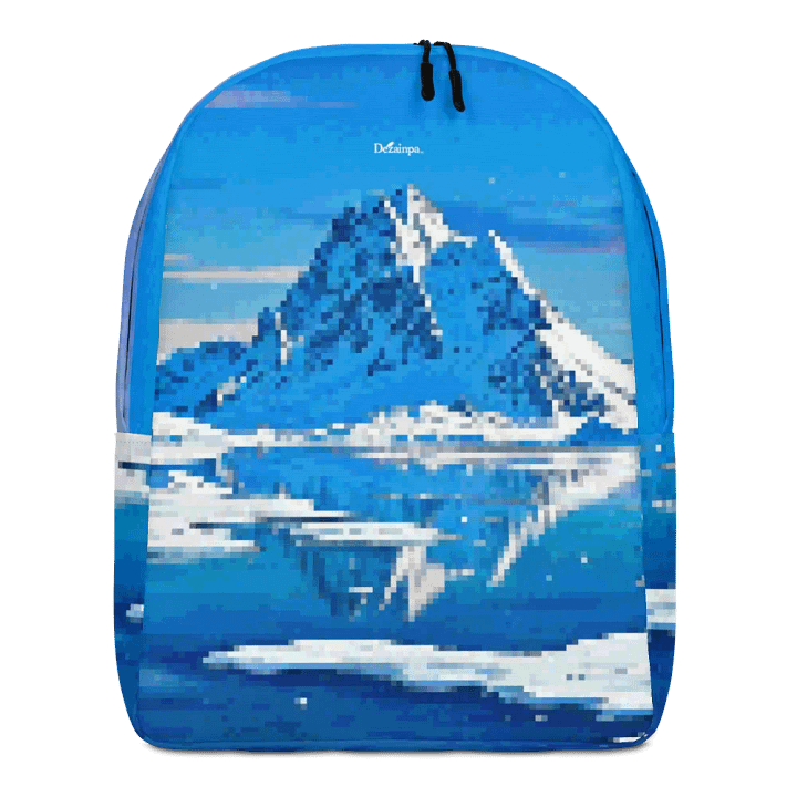 Symmetry Blue Pixel snow mountain Backpack product image (1)