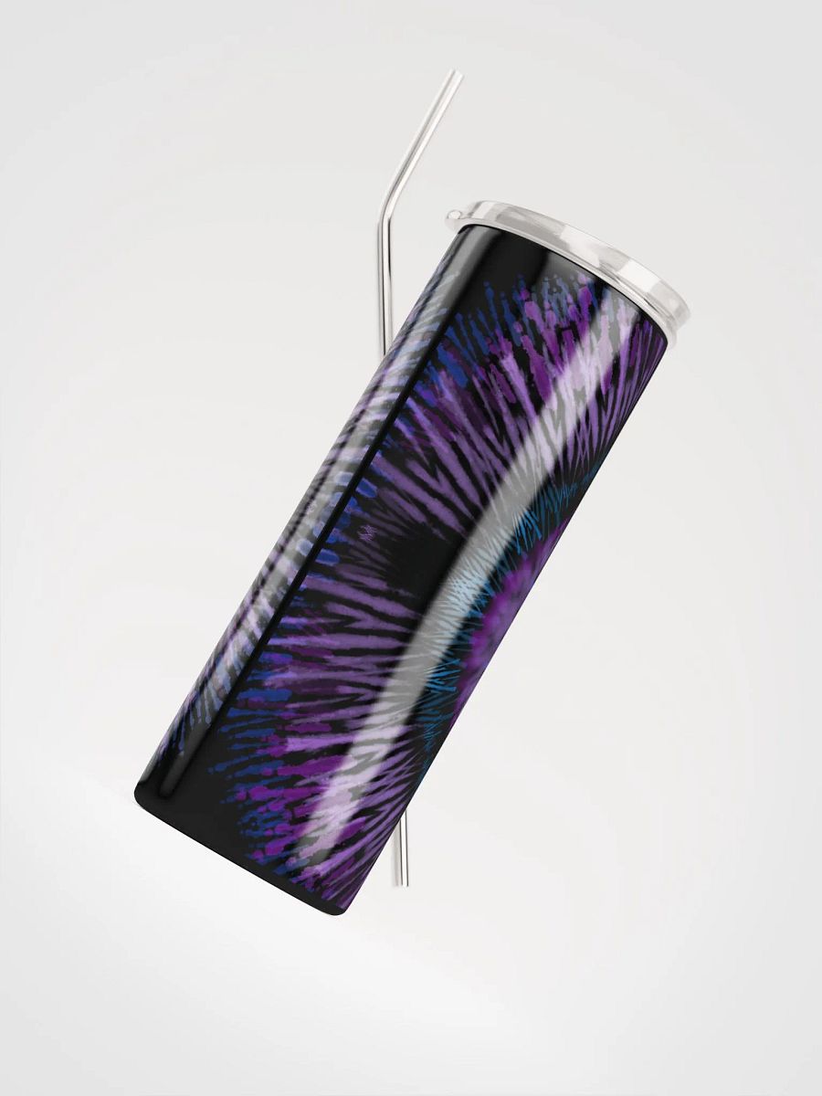 Chic Blue & Purple Tie Dye Stainless Steel Tumbler: Sip in Style product image (4)