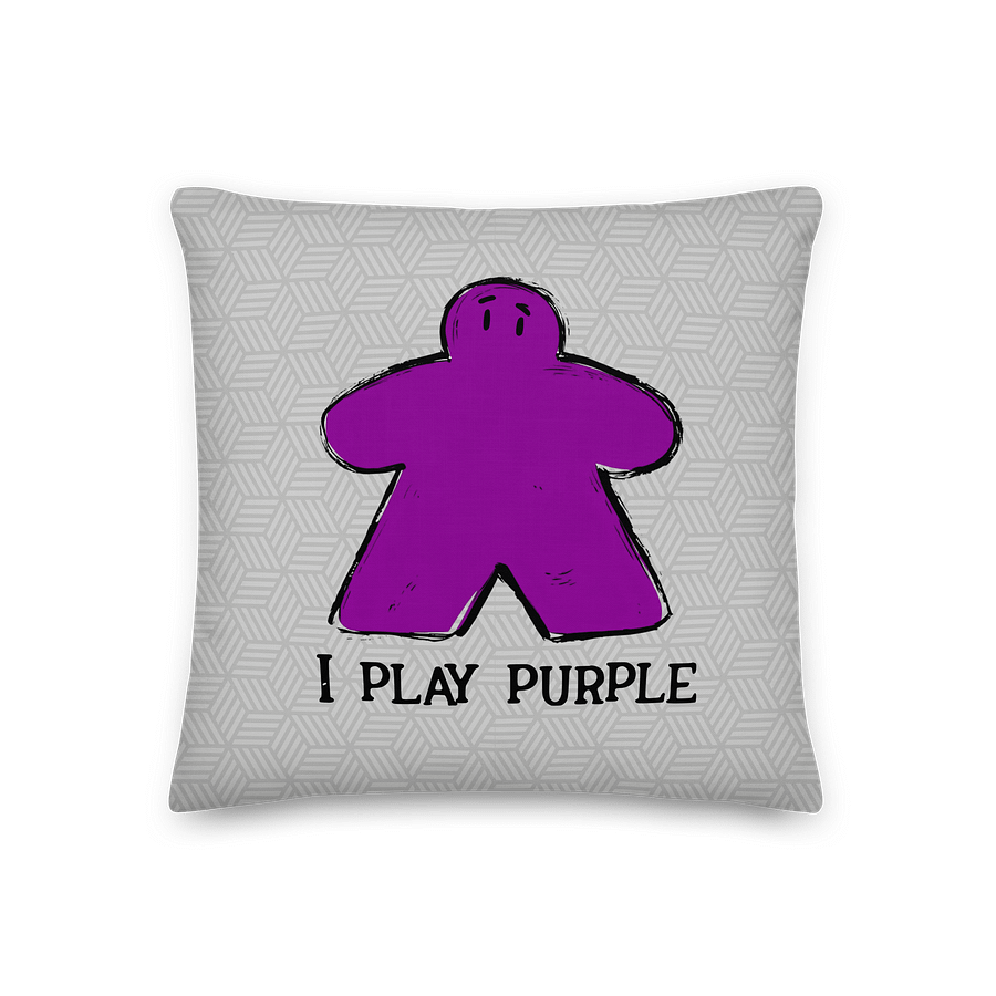 I Play Purple Meeple Rainbow Pillow product image (3)