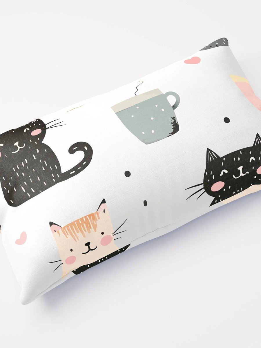 Whimsical Cats and Cups All-Over Pillow product image (14)