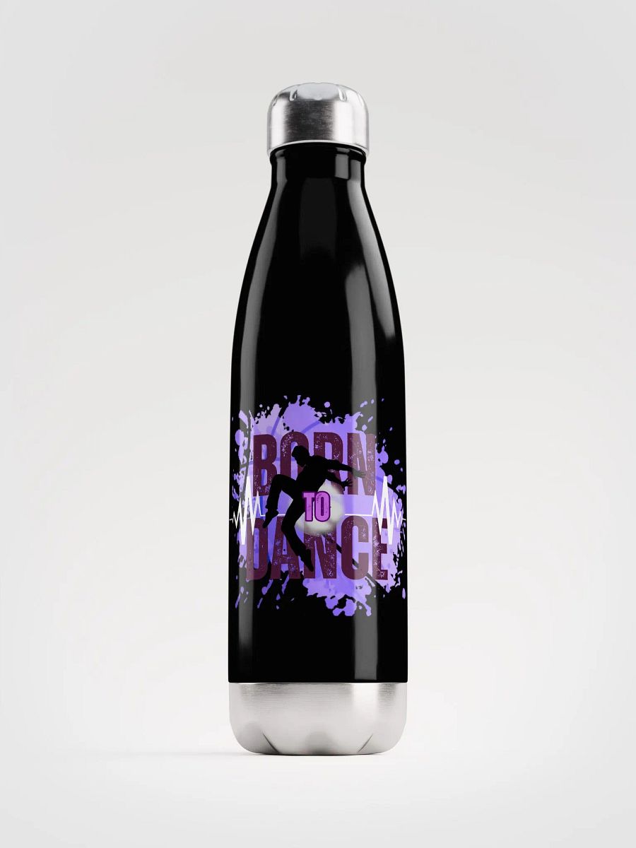 Born to Dance His Silhouette Stainless Steel Water Bottle product image (2)
