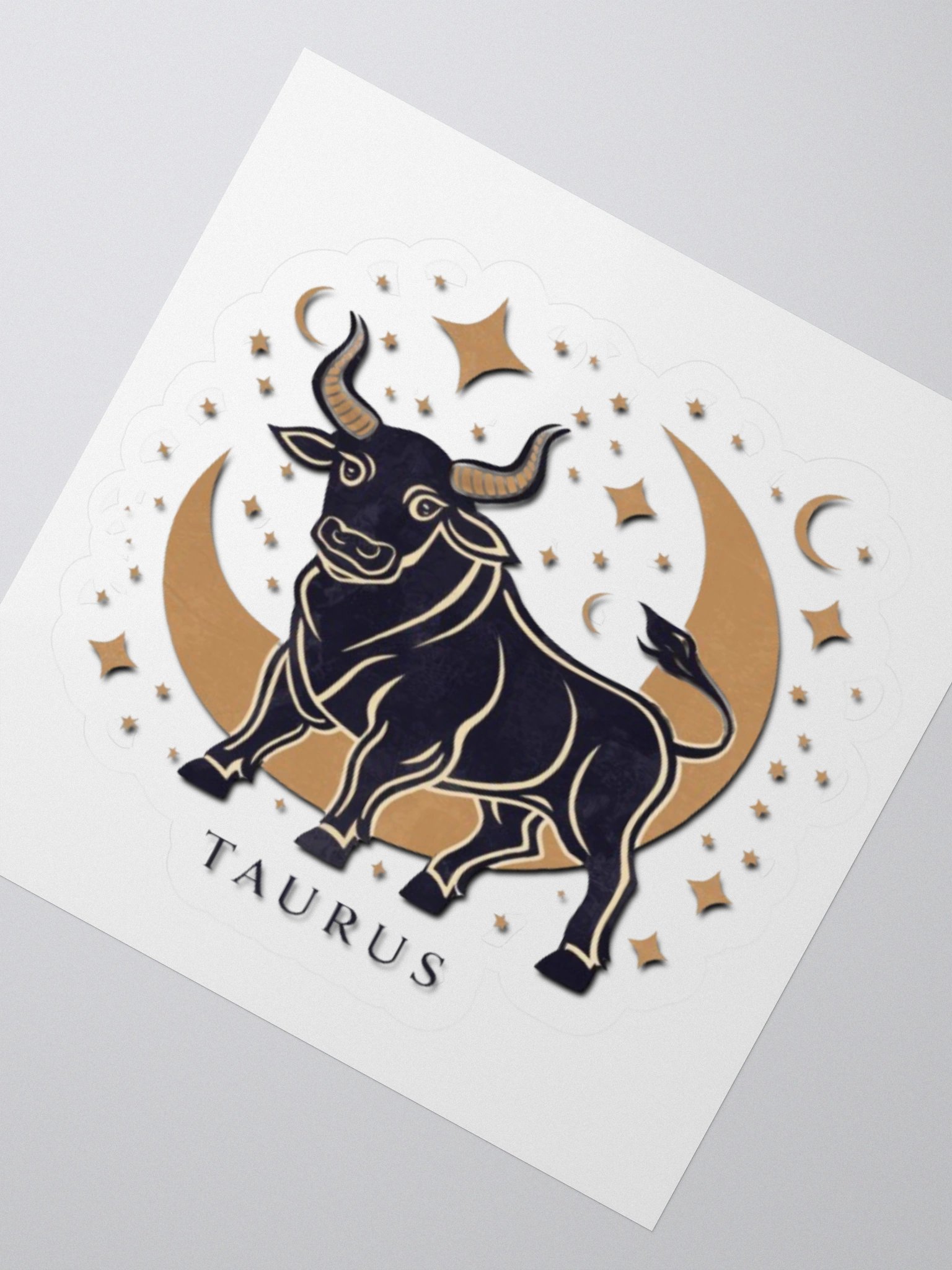 Taurus Zodiac Sticker - Exclusive Bull & Moon Design | TDS Music product image (5)