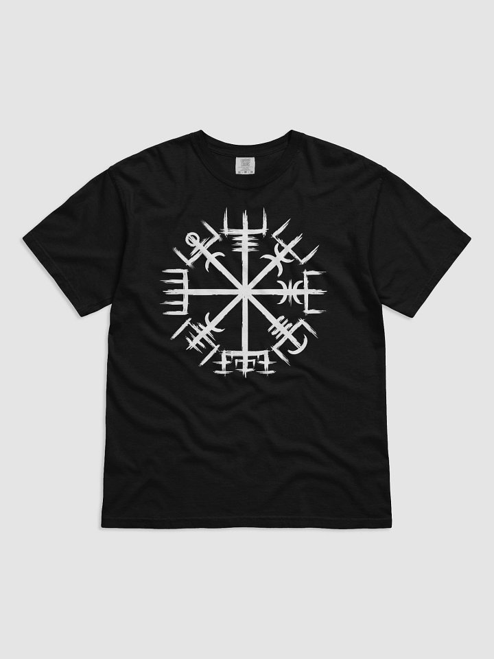 Vegvísir Viking Compass T-Shirt – Norse Rune Symbol for Protection and Guidance product image (1)