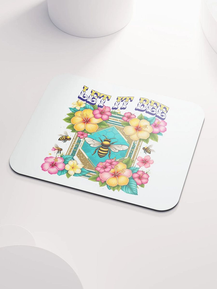 Let It Bee Flower Floral Vibrant Mouse Pad product image (3)