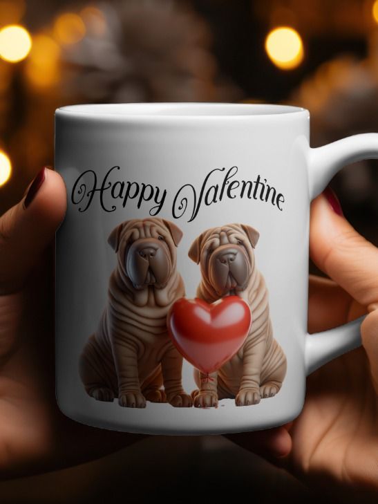 Romantic Valentine Shar Pei Mug product image (1)