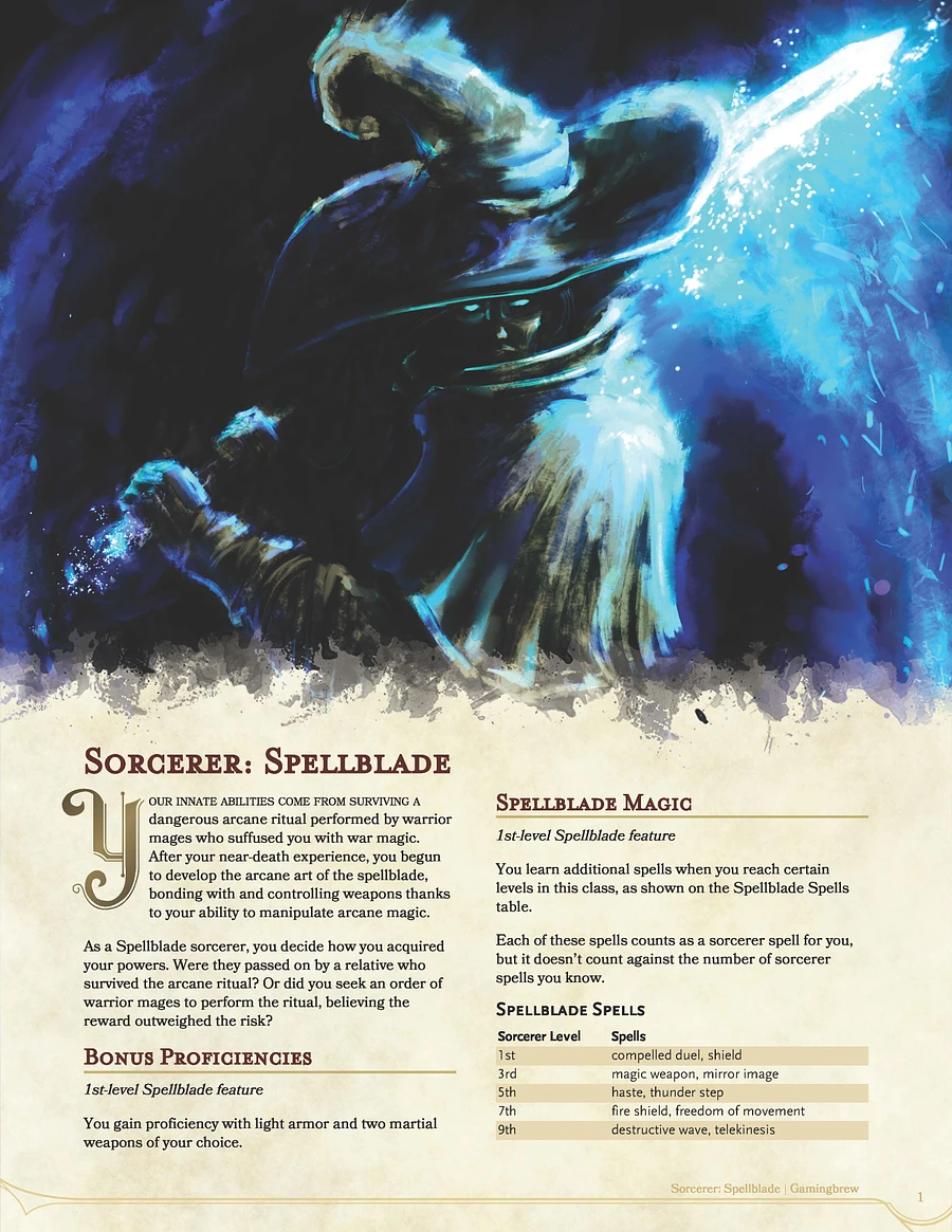 The Spellblade | 5E Sorcerer Subclass product image (2)