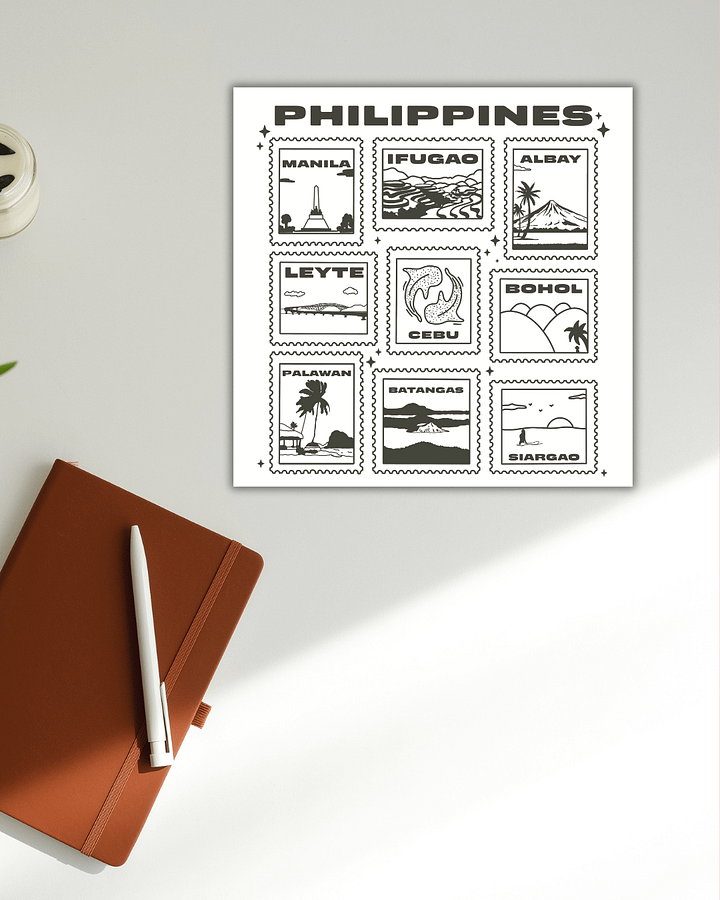 Philippine Island Stamps Print 6x6 product image (2)