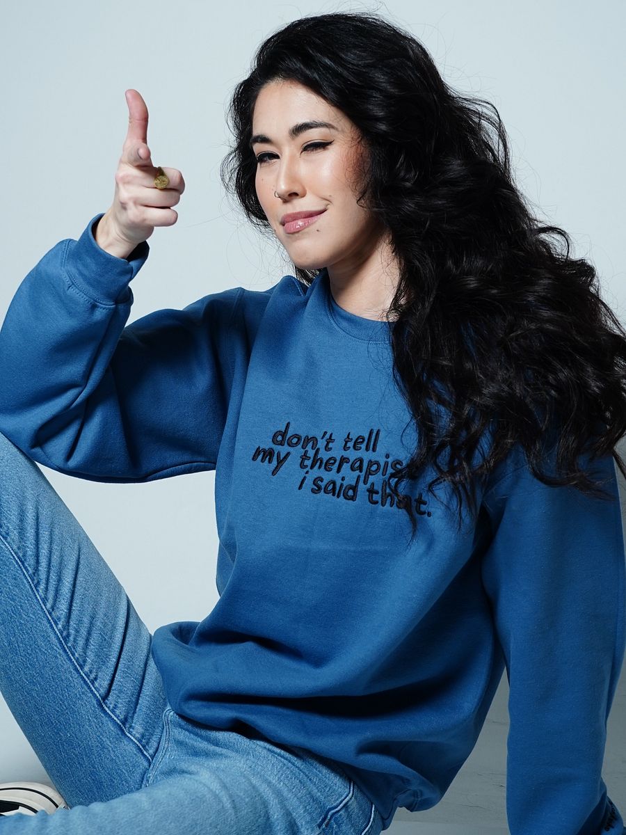 Therapy Crewneck Sweatshirt (Embroidered - Dark Thread) product image (4)