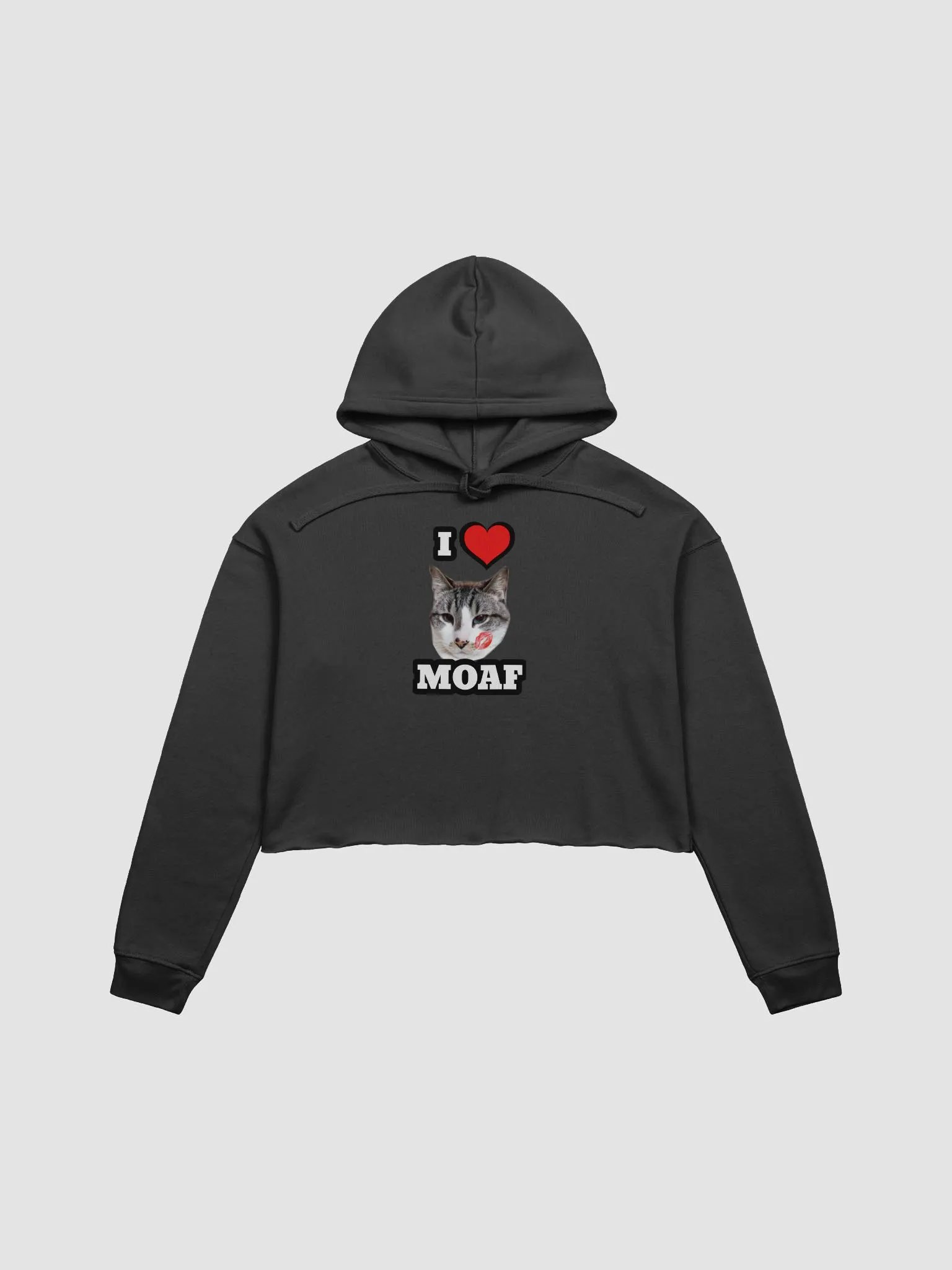 I ❤️ Moaf Fleece Crop Hoodie product image (3)
