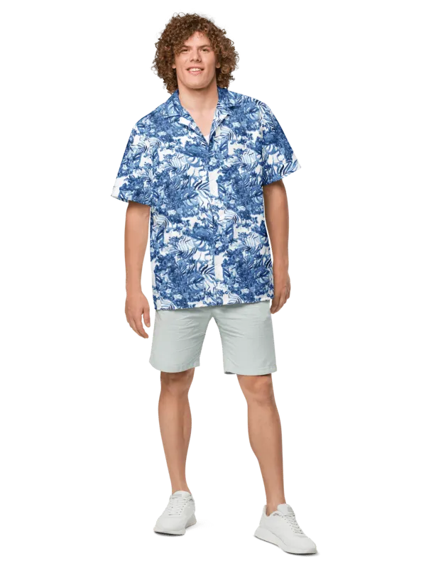 Azure Jungle | Unisex Hawaiian Shirt product image (1)