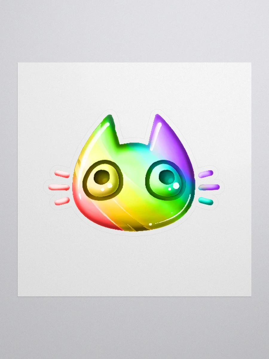 Rainbow Cat Face Sticker product image (2)