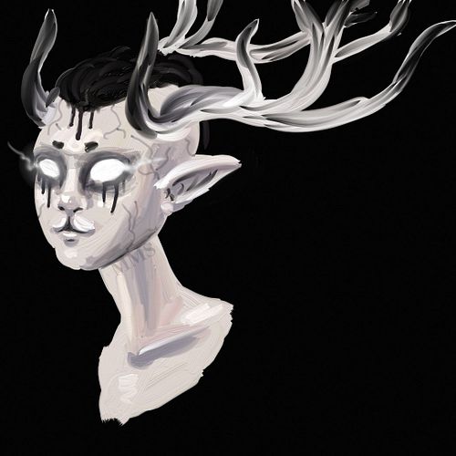 A speedpainting I did of one of my characters: Ikelos. He is a litteral Nightmare, and exists in dollform in my house xD It's...