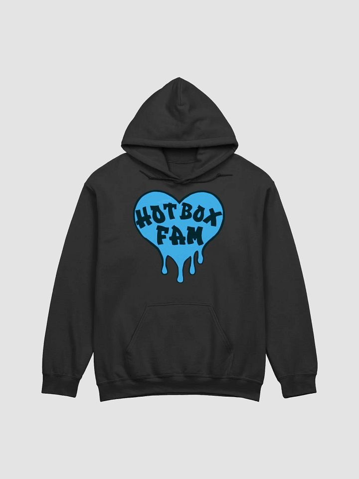 UNISEX HOT BOX FAM SOLID BLUE LOGO HOODIE product image (3)