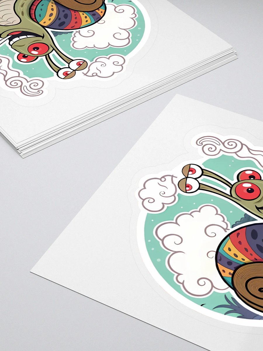 Expressive Snail Smoking Kiss Cut Stickers product image (4)
