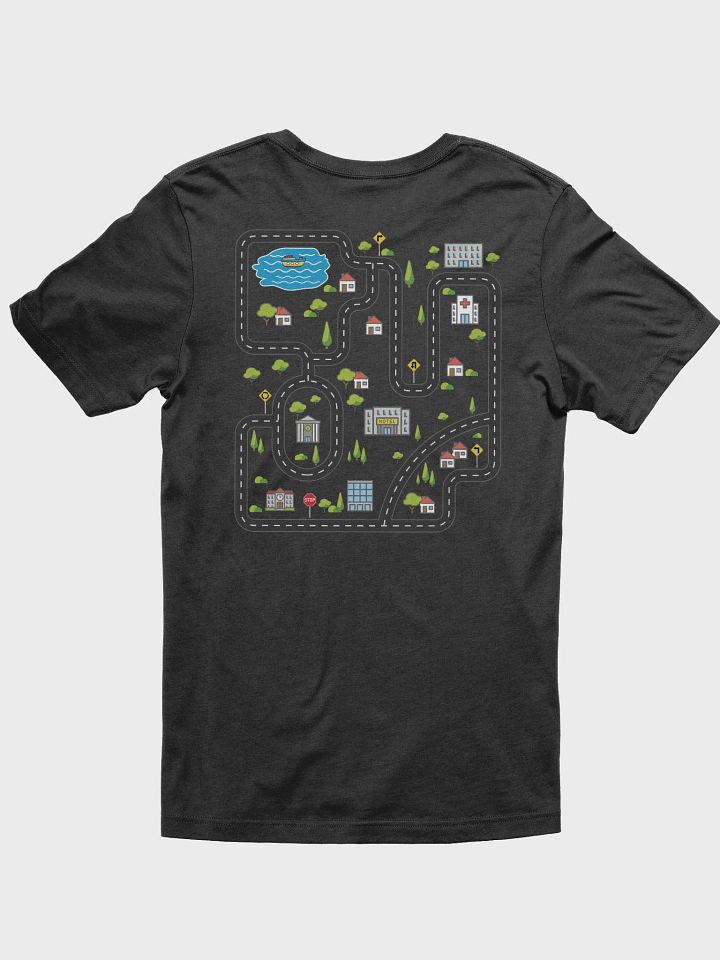 Play Cars On Dad's Back Playmat Road Map Car Race Track T-Shirt product image (2)