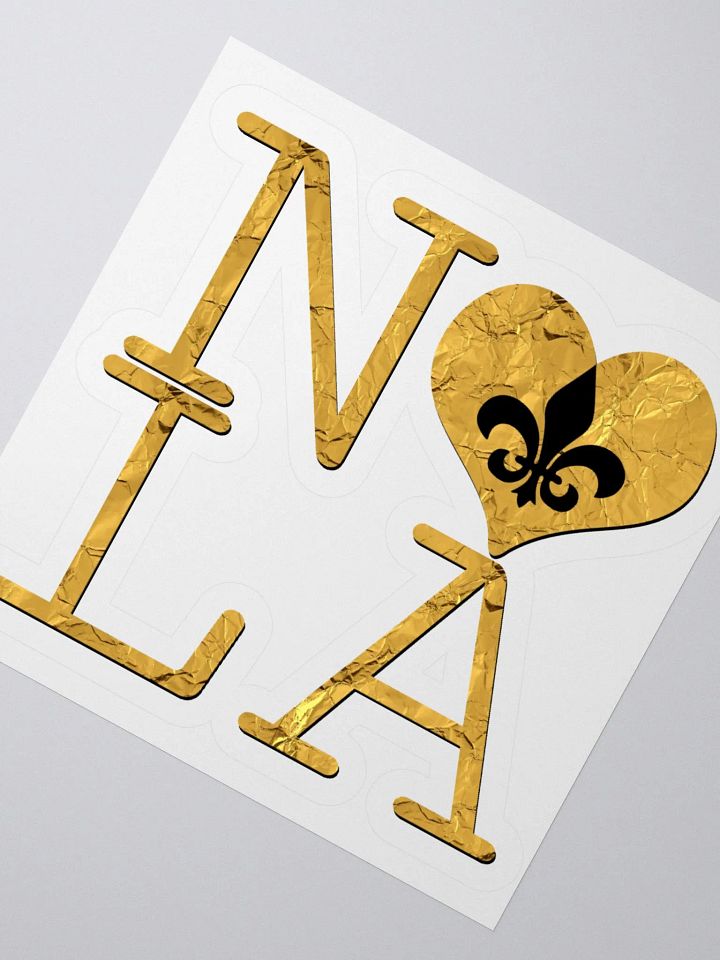 I LOVE NOLA **BIGSHOT STICKER** (GOLD WRAP FULL) product image (2)