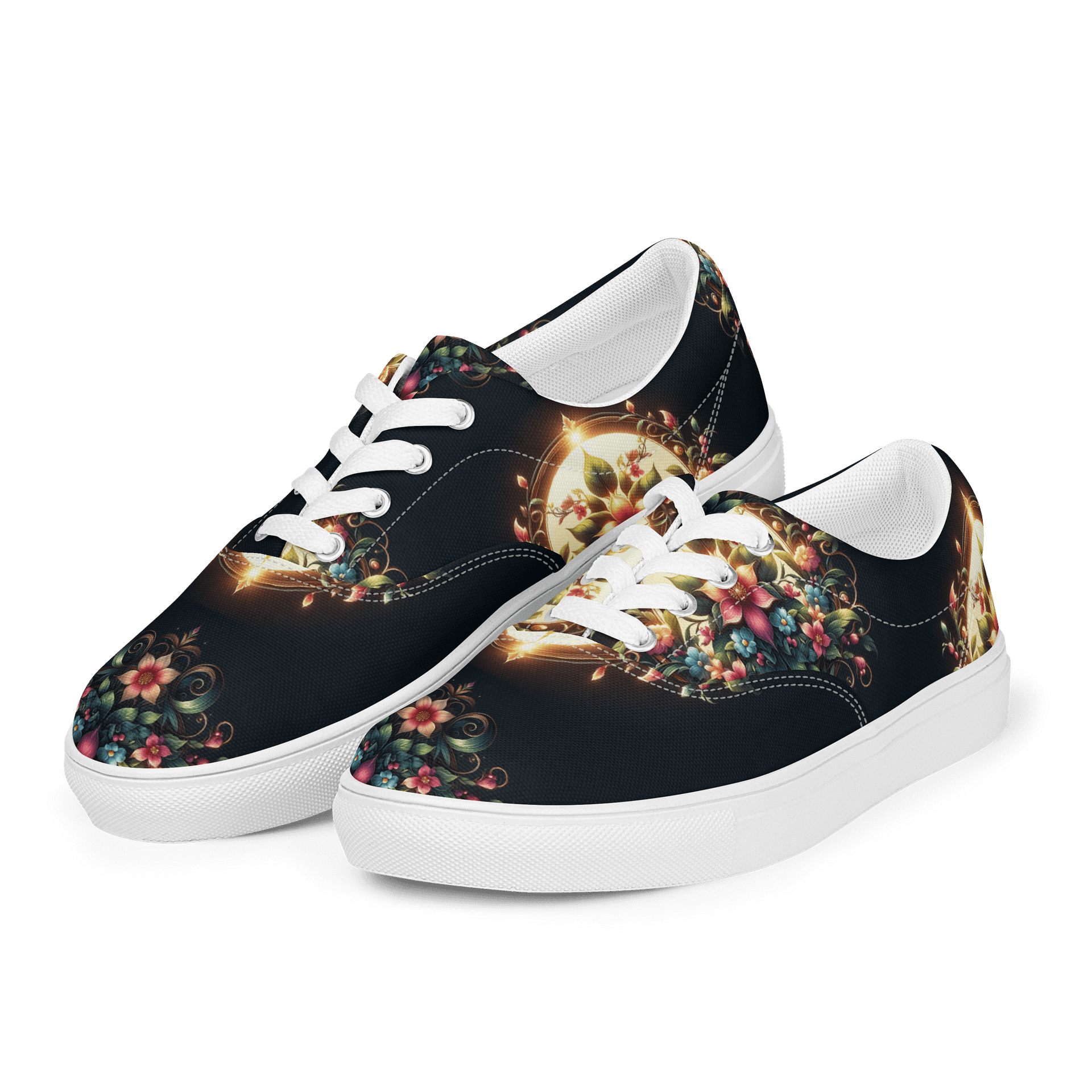 Floral Harmony Lace-Up Canvas Shoes product image (3)