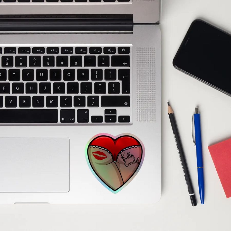 RED HEART BUTT STICKER product image (12)