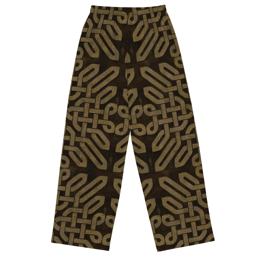 Faux Leather Graphic Celtic Knot Wideleg Pants product image (1)