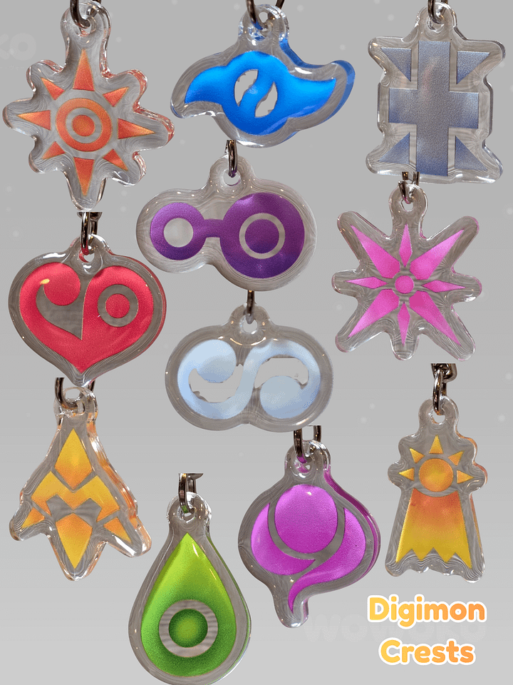 Digimon Crests - Phone Charm product image (1)