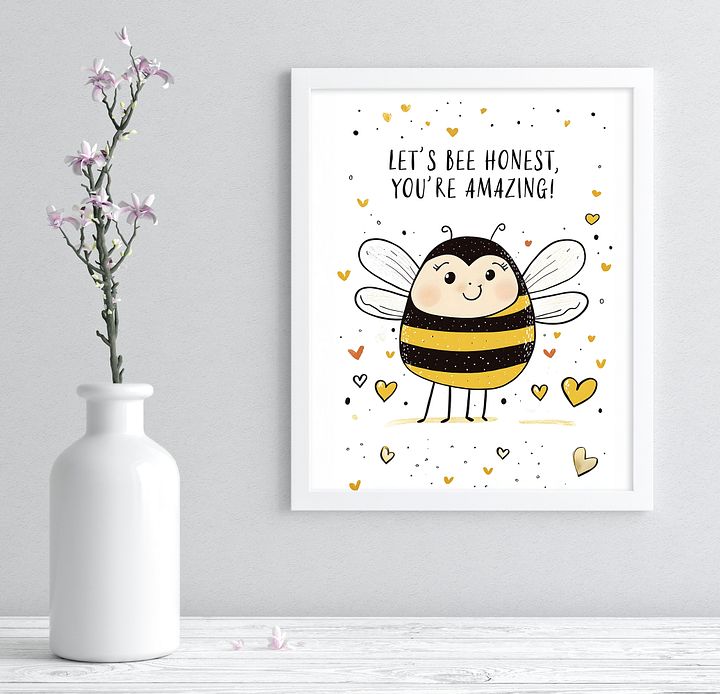 Sweet Bumblebee Art with a Heartwarming Message product image (1)