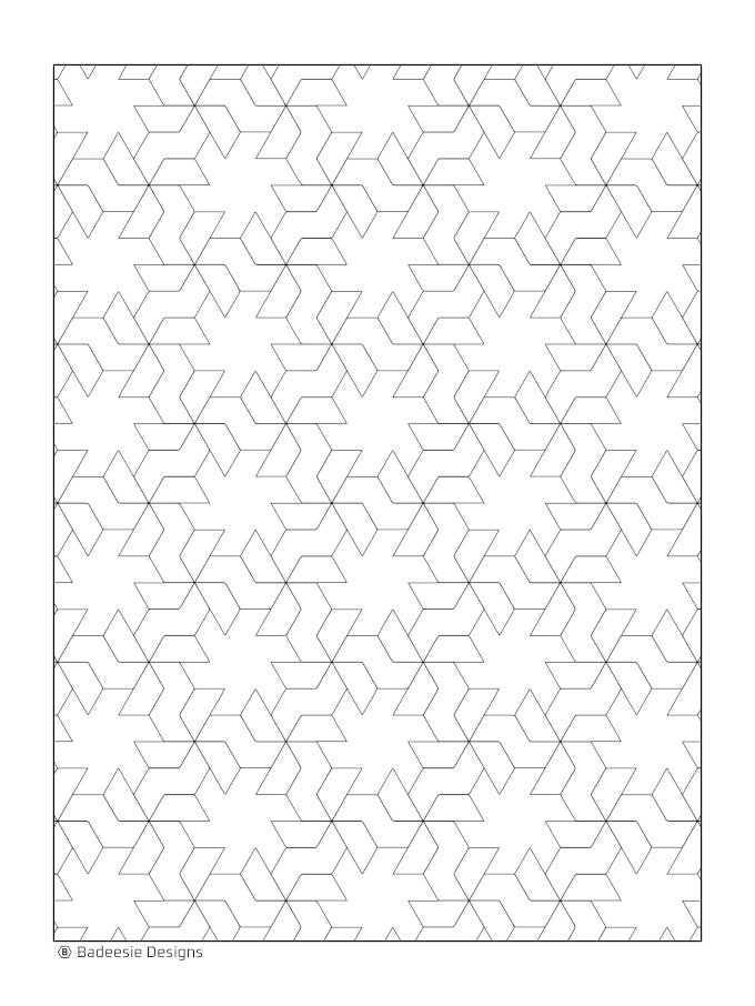 Starbursts and Trapezoids Coloring Page product image (1)