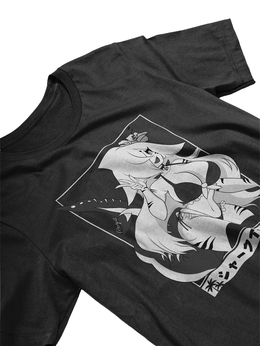 Sharky T-Shirt (Black, Minimal Pattern) product image (3)
