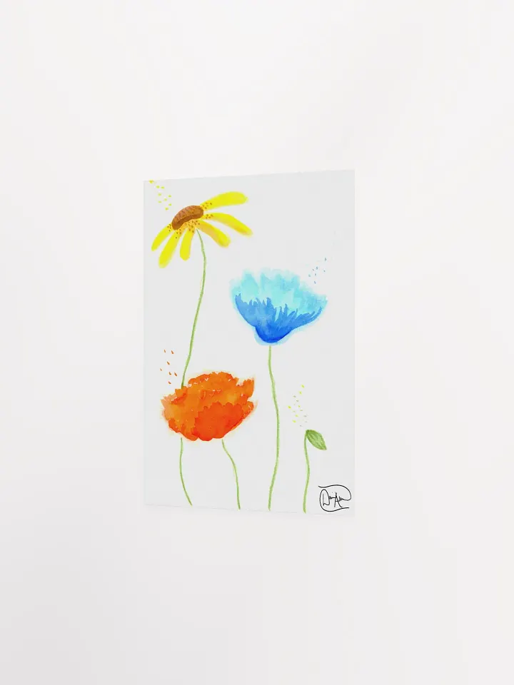 3 Flowers Watercolour Print product image (2)