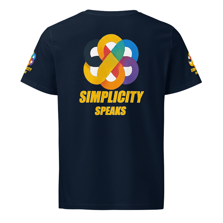 Simplicity Speaks Unisex Organic Loop Design T-Shirt product image (2)