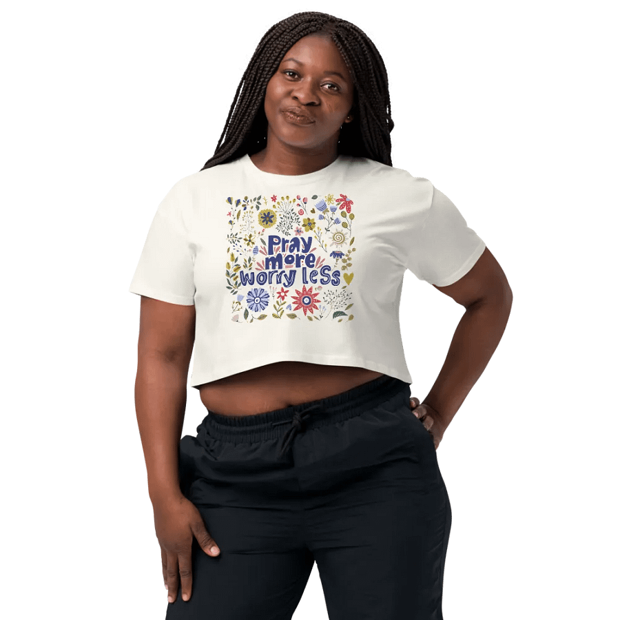 Pray more worry less Comfort Crop top product image (4)