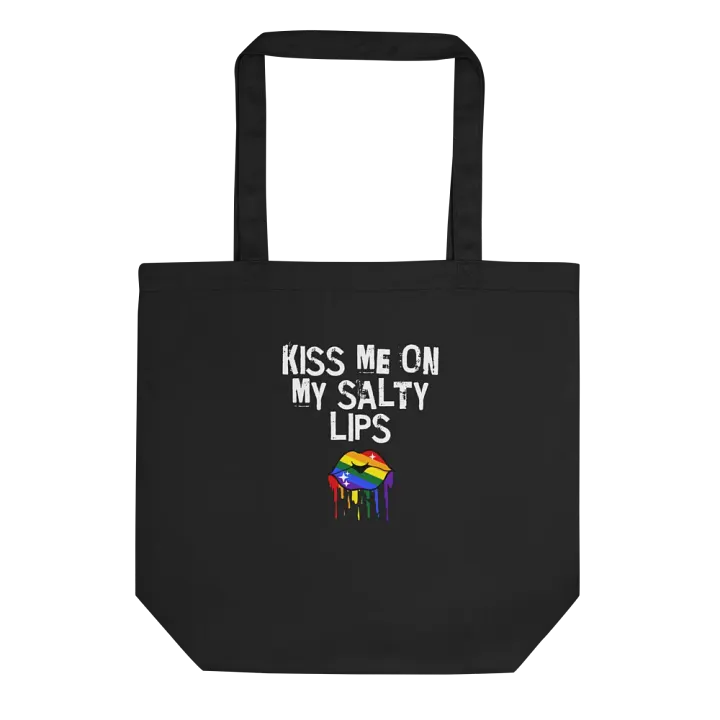 LGBTQ+ Bag Kiss Me On My Salty Lips Rainbow (black) product image (1)