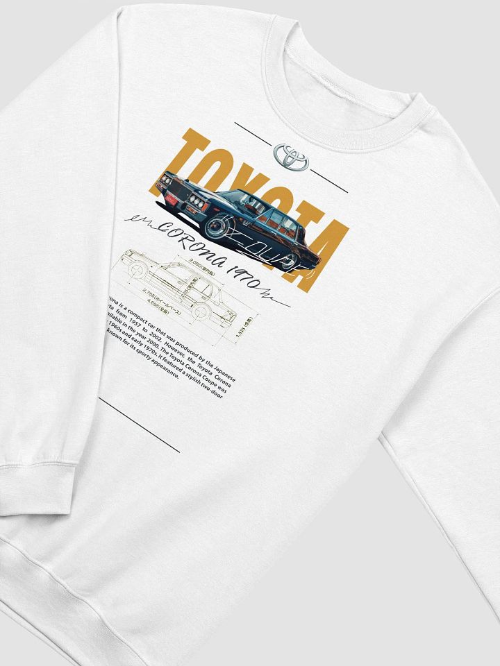 Toyota Classic White Crewneck Sweatshirt – Premium Cotton Blend product image (2)