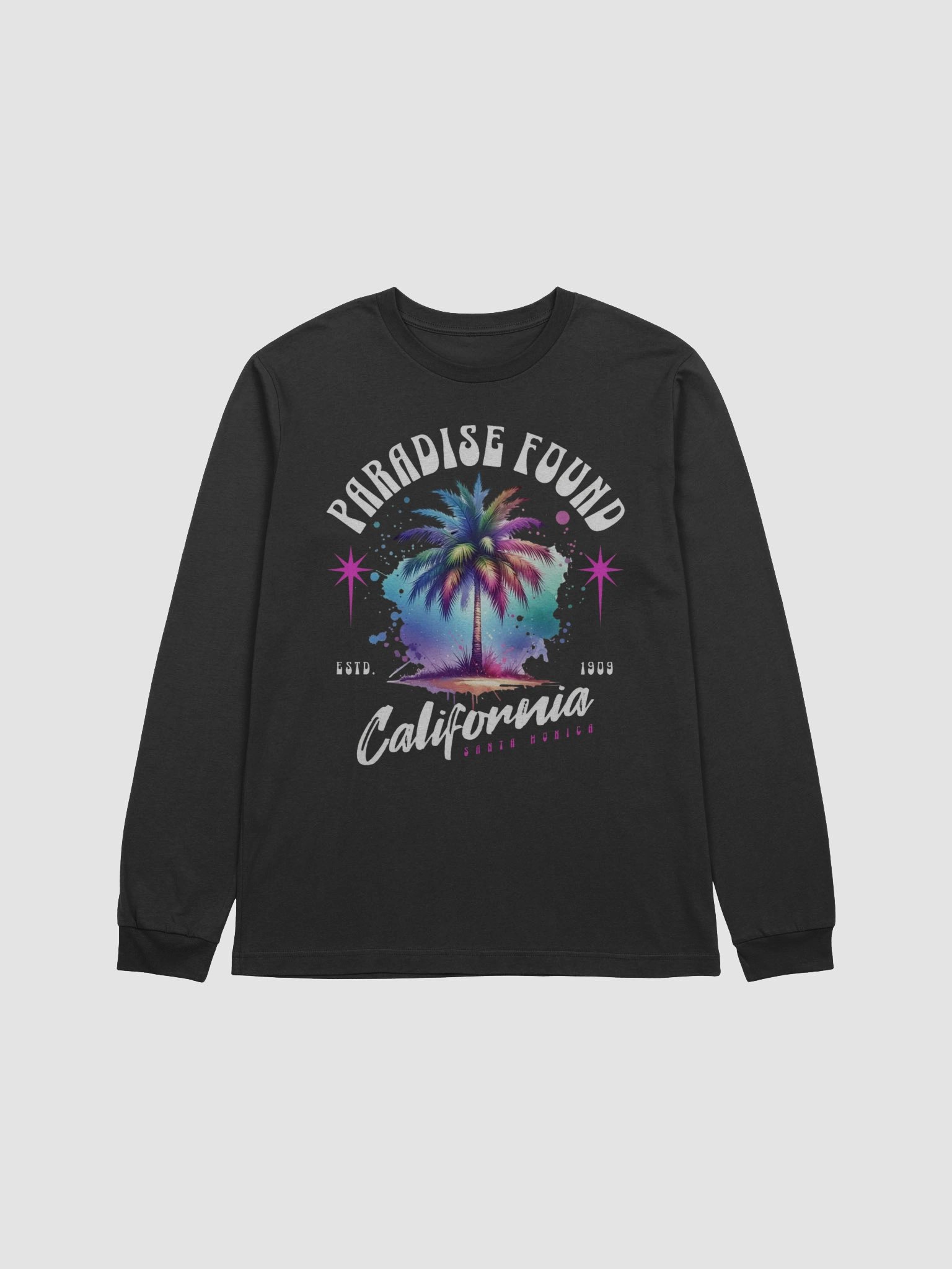 Tropical Splash Palm Tree Long Sleeve T-Shirt product image (1)