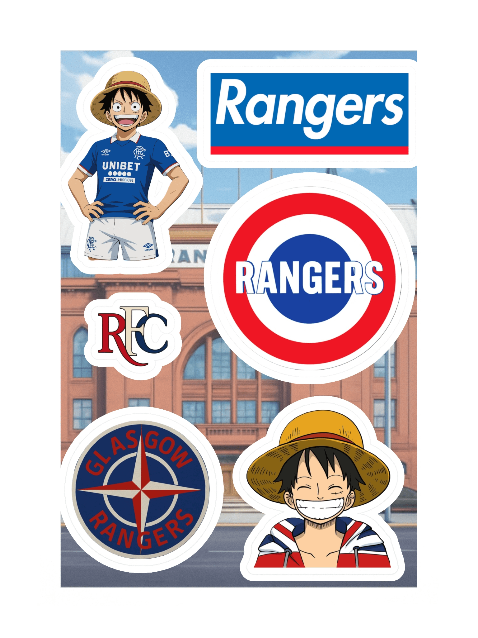 UBC "Rangers X Luffy" Sticker Sheet product image (3)