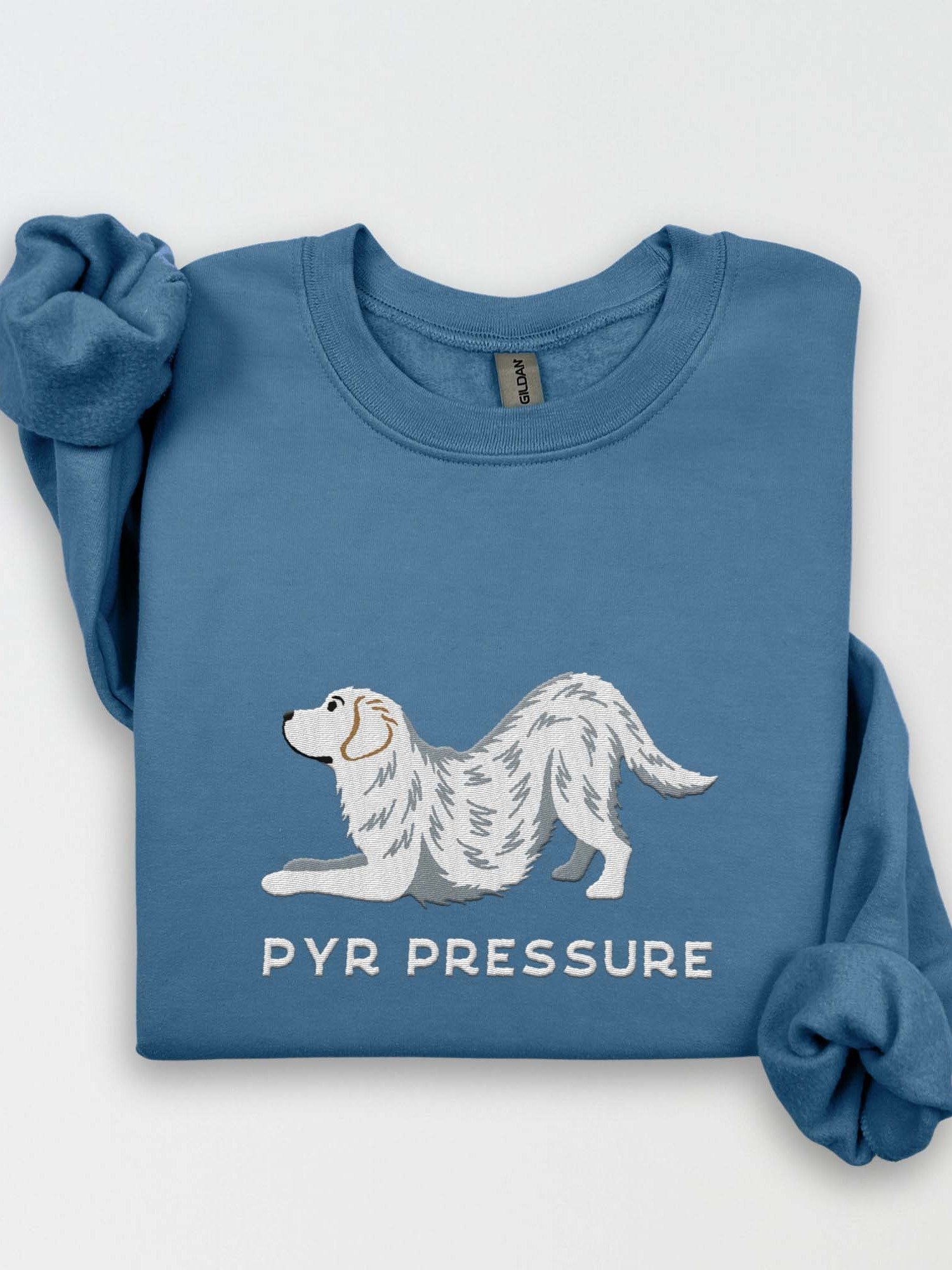 Pyr Pressure Sweatshirt (Embroidered) of a Great Pyrenees product image (1)