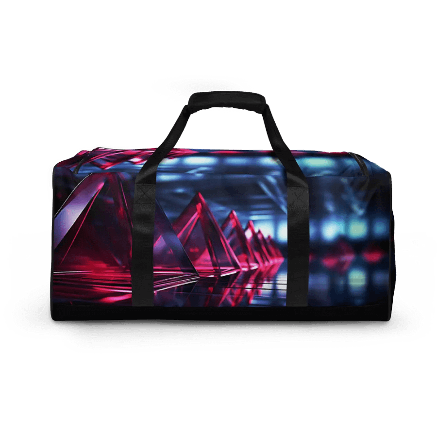 Blue/Pink All-Over Print Duffle Bag : Luigi & Ariel Logo product image (3)