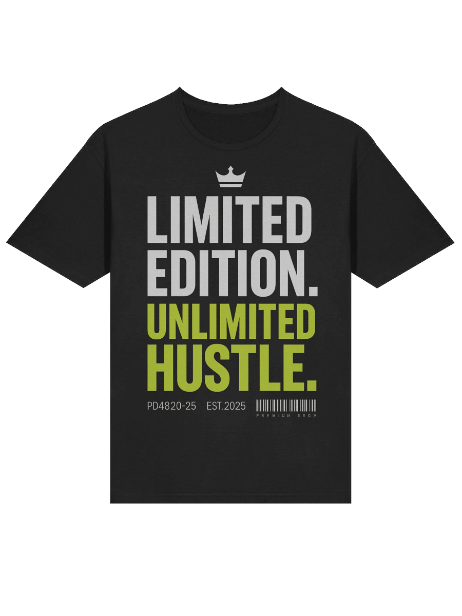 Limited Edition. Unlimited Hustle – Motivational Streetwear T-Shirt product image (3)