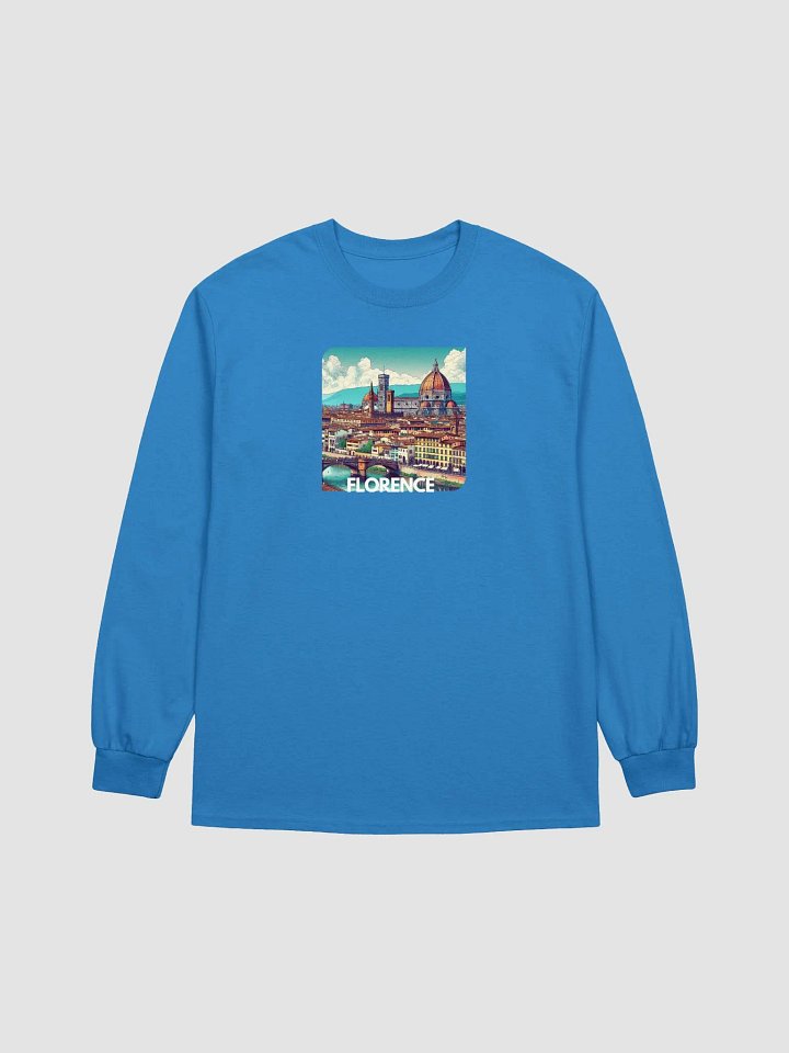 Gildan Ultra Cotton Long Sleeve T-Shirt | AI Design Florence city product image (2)