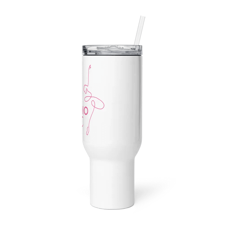 Large 40oz Insulated Tumbler | White with Pink Studio Logo product image (2)